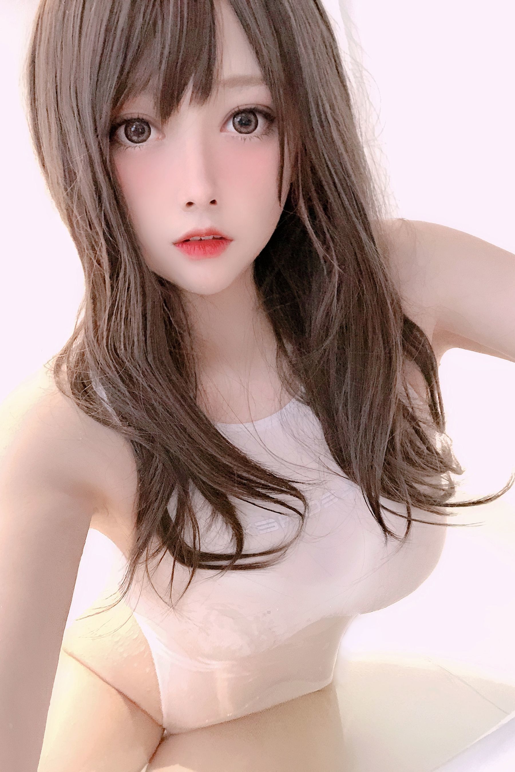 [网红COSER] 念念_D – 白色竞泳 写真集