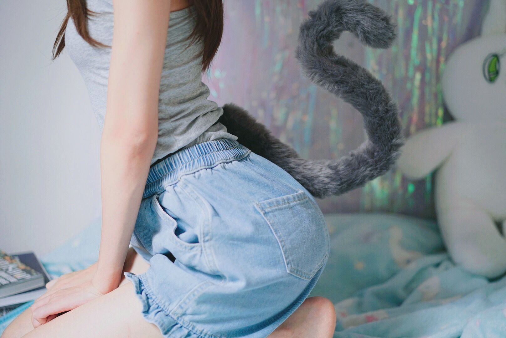 [网红COSER写真] 萌妹子眼酱大魔王w – 灰尾猫系